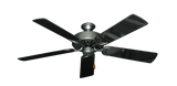 Dixie Belle traditional ceiling fan in Brushed Nickel with 52 inch Black Gloss Blades