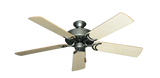 Dixie Belle traditional ceiling fan in Brushed Nickel with 52 inch Bleached Oak Gloss Finish Blades