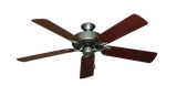 Dixie Belle traditional ceiling fan in Brushed Nickel with 52 inch Cherrywood Blades