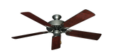 Dixie Belle traditional ceiling fan in Brushed Nickel with 52 inch Cherrywood Gloss Blades