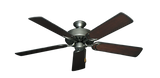 Dixie Belle traditional ceiling fan in Brushed Nickel with 52 inch Distressed Cherry Blades