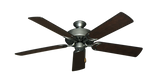 Dixie Belle traditional ceiling fan in Brushed Nickel with 52 inch Distressed Walnut Blades
