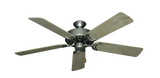 Dixie Belle traditional ceiling fan in Brushed Nickel with 52 inch Driftwood Blades