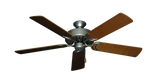 Dixie Belle traditional ceiling fan in Brushed Nickel with 52 inch Natural Cherry Blades