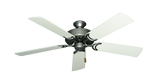 Dixie Belle traditional ceiling fan in Brushed Nickel with 52 inch Navajo White Blades