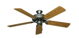 Dixie Belle traditional ceiling fan in Brushed Nickel with 52 inch Oak Matte Blades
