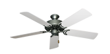 Dixie Belle traditional ceiling fan in Brushed Nickel with 52 inch Pure White Blades