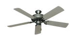 Dixie Belle traditional ceiling fan in Brushed Nickel with 52 inch Satin Steel Finish Blades