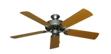 Dixie Belle traditional ceiling fan in Brushed Nickel with 52 inch Teak Matte Blades