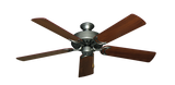 Dixie Belle traditional ceiling fan in Brushed Nickel with 52 inch Walnut Blades