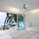 44 inch Orb ceiling Fan Shown in Bedroom