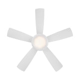 44 inch Odyssey Flush by WAC Smart Fans - Matte White (Shown from Bottom)