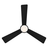 52 inch Hug Ceiling Fan in Matte Black Shown from Bottom