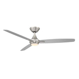 54 inch Blitzen Ceiling Fan with Light by WAC Smart Fans - Brushed Nickel