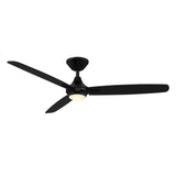 54 inch Blitzen Ceiling Fan with Light by WAC Smart Fans - Matte Black
