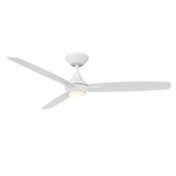 54 inch Blitzen Ceiling Fan with Light by WAC Smart Fans - Matte White