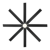 66 inch Mocha XL with LED Light by WAC Smart Fans - Matte Black Bottom View
