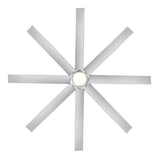 66 inch Mocha XL with LED Light by WAC Smart Fans - Brushed Aluminum Bottom View