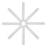 66 inch Mocha XL with LED Light by WAC Smart Fans - Matte White Bottom View