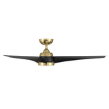 56 inch Sonoma by WAC Smart Fans - Soft Brass and Matte Black Side View