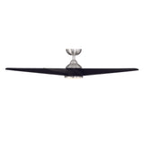 60 inch Viper by WAC Smart Fans - Brushed Nickel and Matte Black Side View