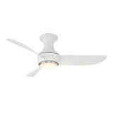 44 inch Corona by Modern Forms - Matte White with Brushed Nickel Trim