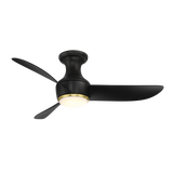 44 inch Corona by Modern Forms - Matte Black with Soft Brass Trim