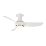 44 inch Corona by Modern Forms - Matte White with Soft Brass Trim