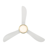 44 inch Corona by Modern Forms - Matte White with Soft Brass Trim Bottom View