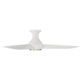 52 inch Corona by Modern Forms - Matte White with Brushed Nickel Trim Side View