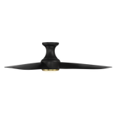 52 inch Corona by Modern Forms - Matte Black with Soft Brass Trim Side View