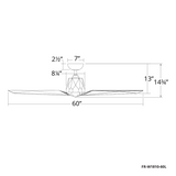 Vortex 60 inch Smart Ceiling Fan by Modern Forms - Gloss White