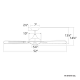 52 inch Mykonos by Modern Forms - Dimensions