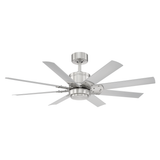52 inch Renegade Ceiling Fan - Brushed Nickel and Titanium Silver