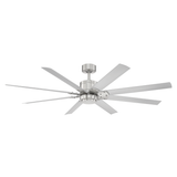 66 inch Renegade Ceiling Fan by Modern Forms - Brushed Aluminum and Titanium Silver