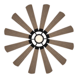 65 inch Wyndmill by Modern Forms - Matte Black and Barnwood bottom view