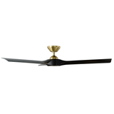 58 inch Torque by Modern Forms - Soft Brass and Matte Black side view