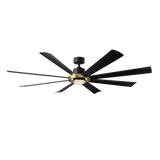 72 inch Aura Smart Fan by Modern Forms - Matte Black and Soft Brass