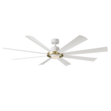 72 inch Aura Smart Fan by Modern Forms - Matte White and Soft Brass