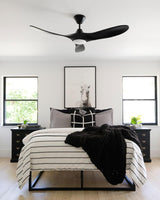 52 Maverick LED by Monte Carlo - Matte Black over bed