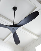 60 Maverick by Monte Carlo - Matte Black Against Ceiling
