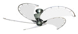 52 inch Nautical Dixie Belle Brushed Nickel Ceiling Fan - Classic White Canvas Blades