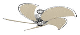 52 inch Nautical Dixie Belle Chrome Ceiling Fan - Classic Khaki Canvas Blades