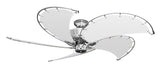 52 inch Nautical Dixie Belle Chrome Ceiling Fan - Classic White Canvas Blades