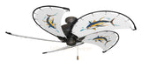52 inch Nautical Dixie Belle Ceiling Fan - Tuna - Game Fish of the Florida Keys Custom Canvas Blades