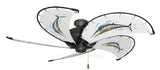 Oil Rubbed Bronze Dixie Belle with Wahoo Print Canvas Blades