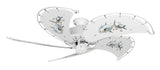 52 inch Nautical Dixie Belle Pure White Ceiling Fan - Permit - Game Fish of the Florida Keys Custom Canvas Blades
