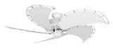 52 inch Nautical Dixie Belle Pure White Ceiling Fan - Classic White Canvas Blades