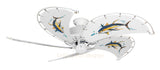 52 inch Nautical Dixie Belle Ceiling Fan - Tuna - Game Fish of the Florida Keys Custom Canvas Blades