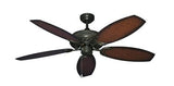 Atlantis Outdoor Ceiling Fan in Oil Rubbed Bronze with ABS Aged Mahogany Oar Blades